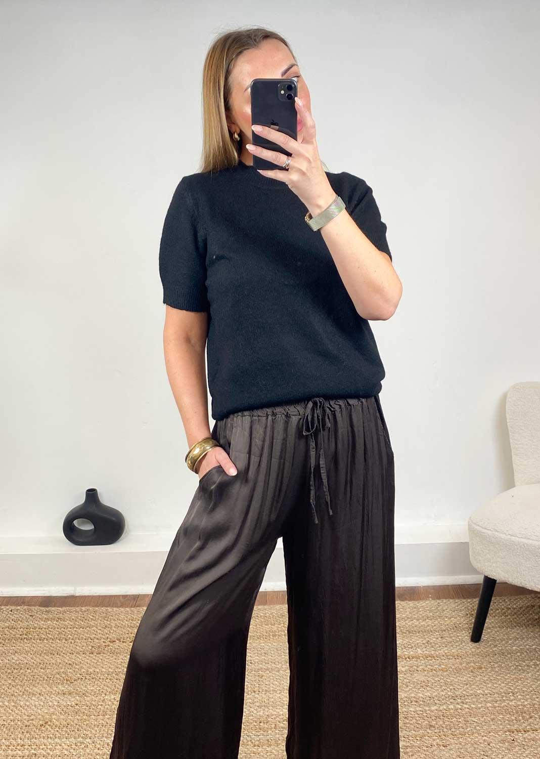 Libby Soft Knit Top  Black
