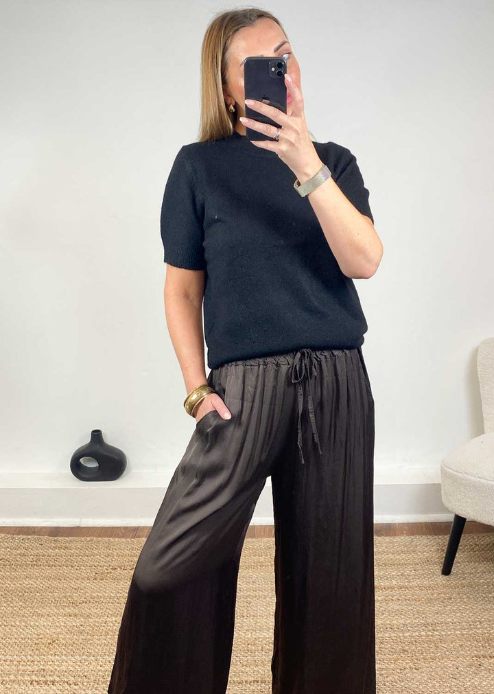 Libby Soft Knit Top  Black