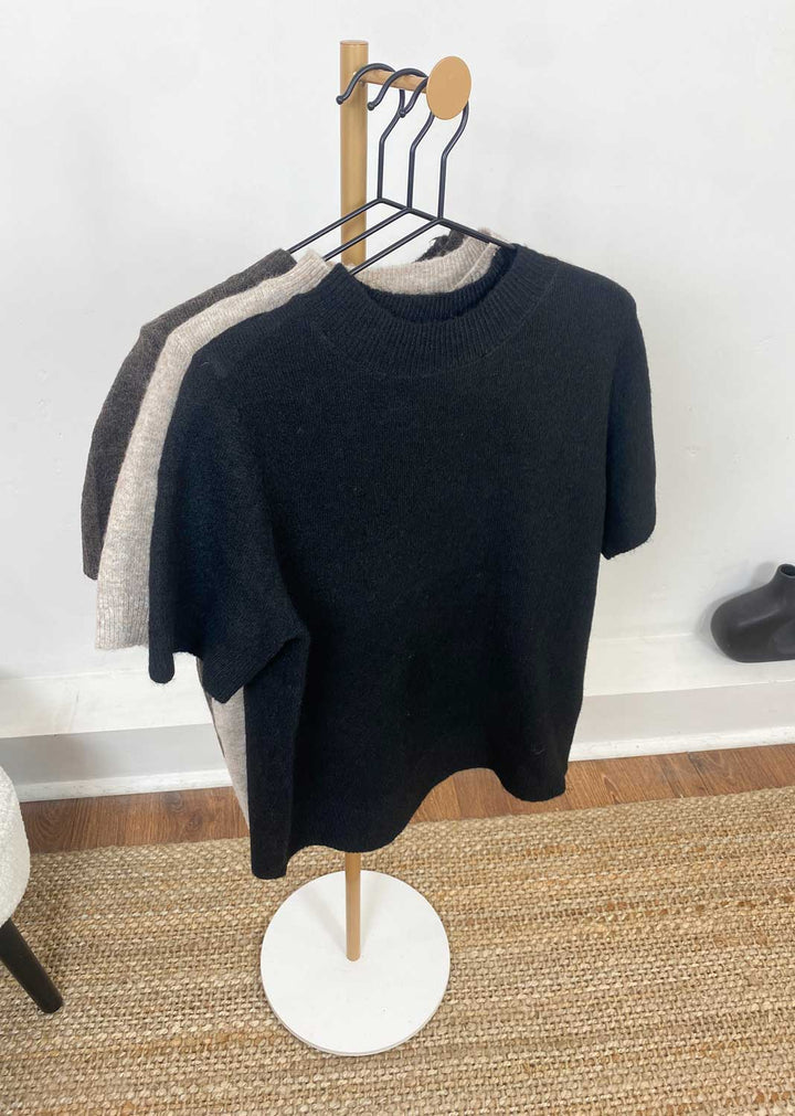 Libby Soft Knit Top  Black