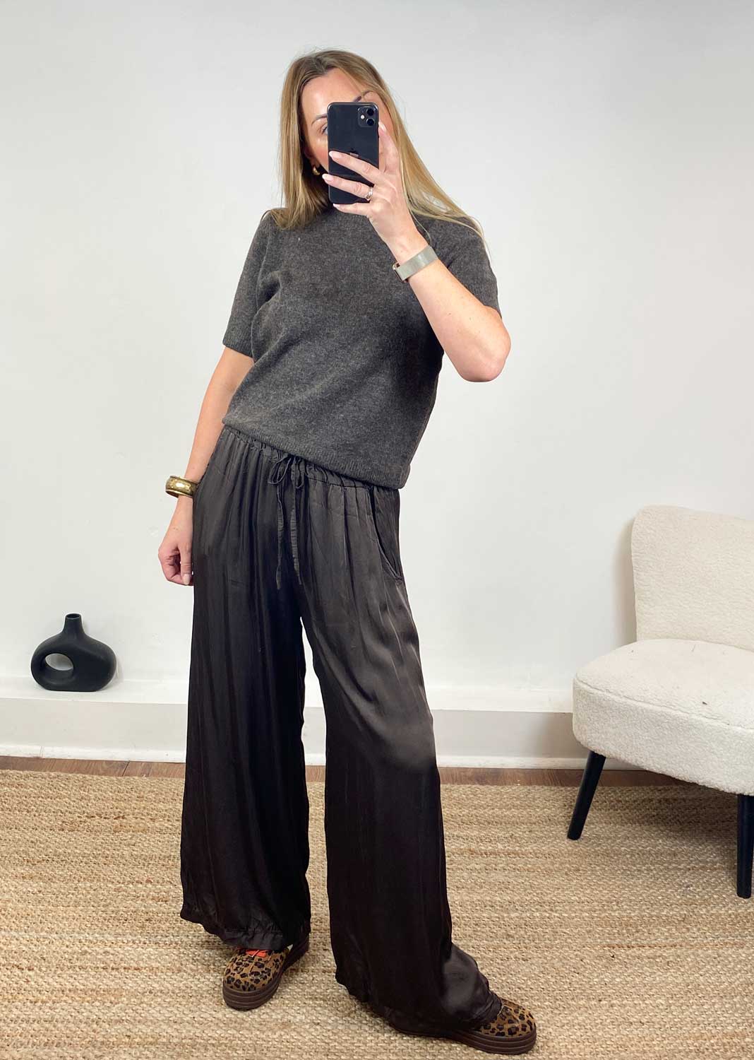 Libby Soft Knit Top Brown