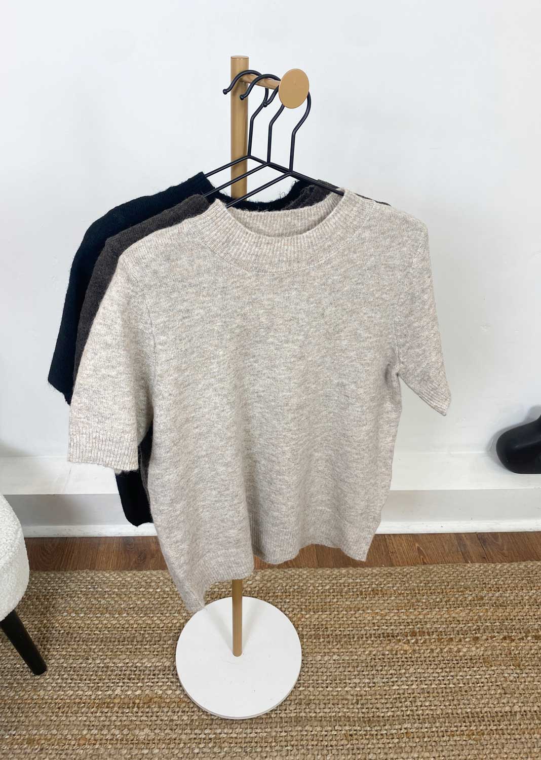 Libby Soft Knit Top Taupe