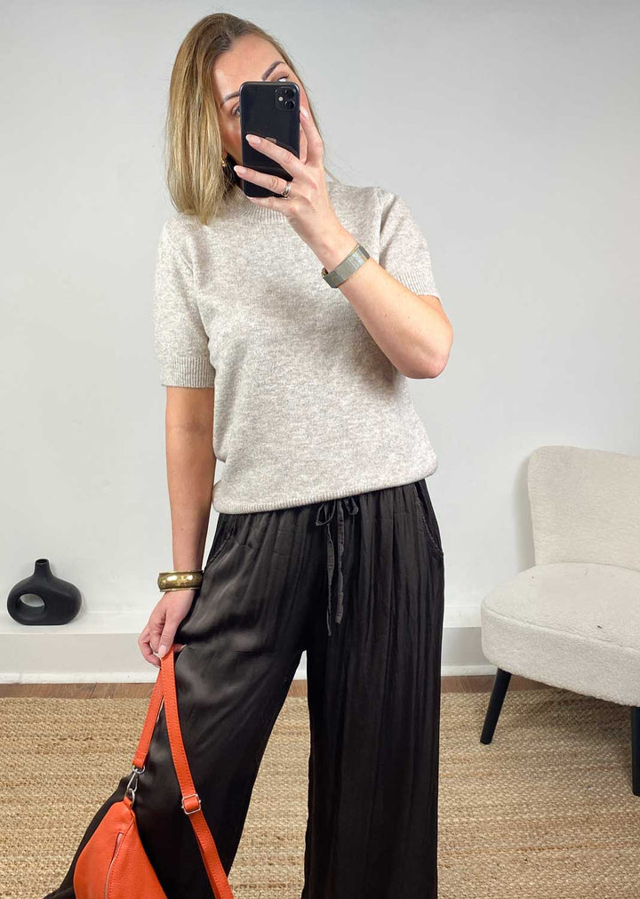 Libby Soft Knit Top Taupe