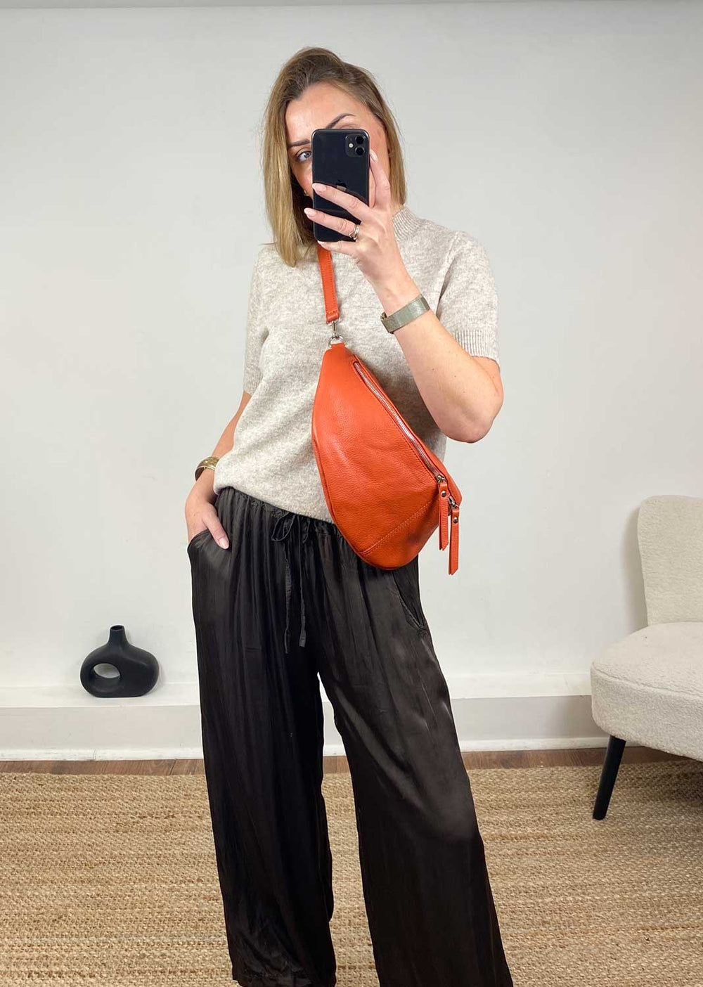 Libby Soft Knit Top Taupe