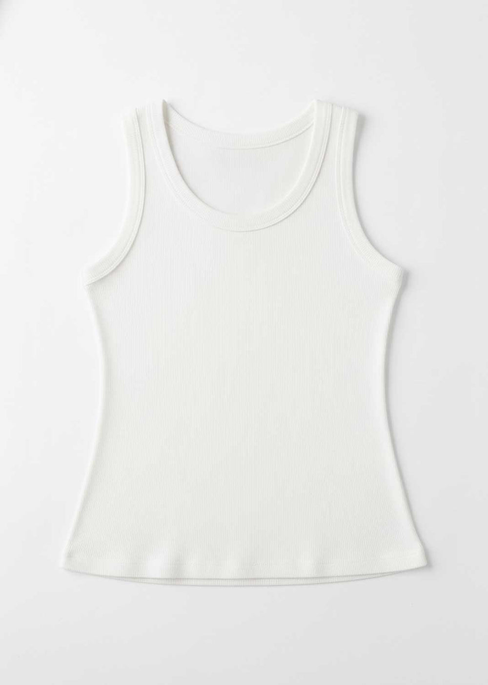 fleece lined basic vest white