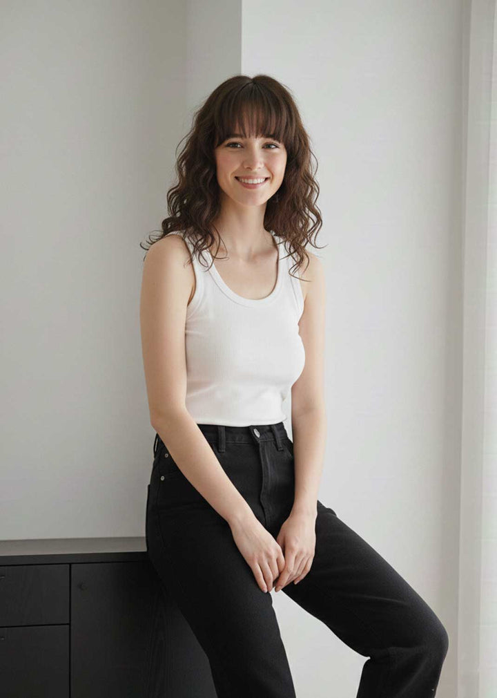 Lora Base Layer Vest Top White