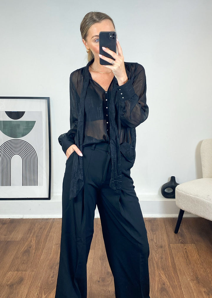 Lurex Chiffon Blouse