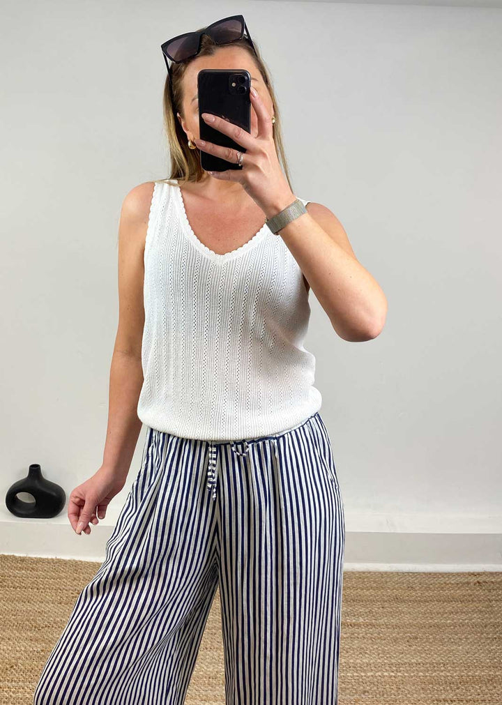 Lux Pointelle Cami in Ivory