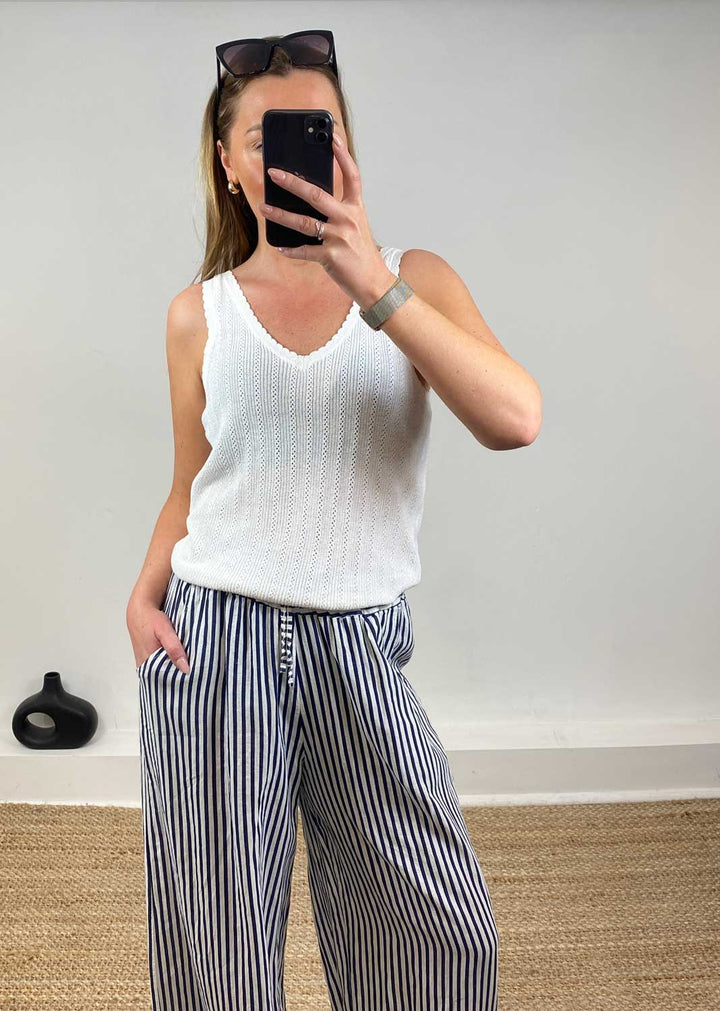 Lux Pointelle Cami in Ivory