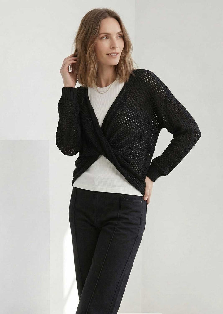Lydia Crossover Jumper Black