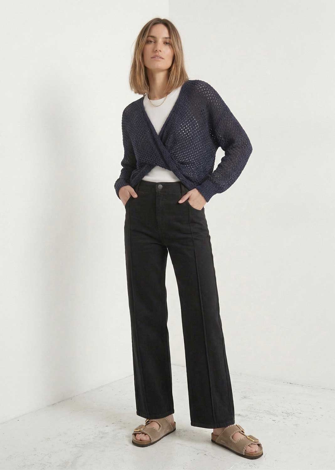 Lydia Crossover Jumper Navy