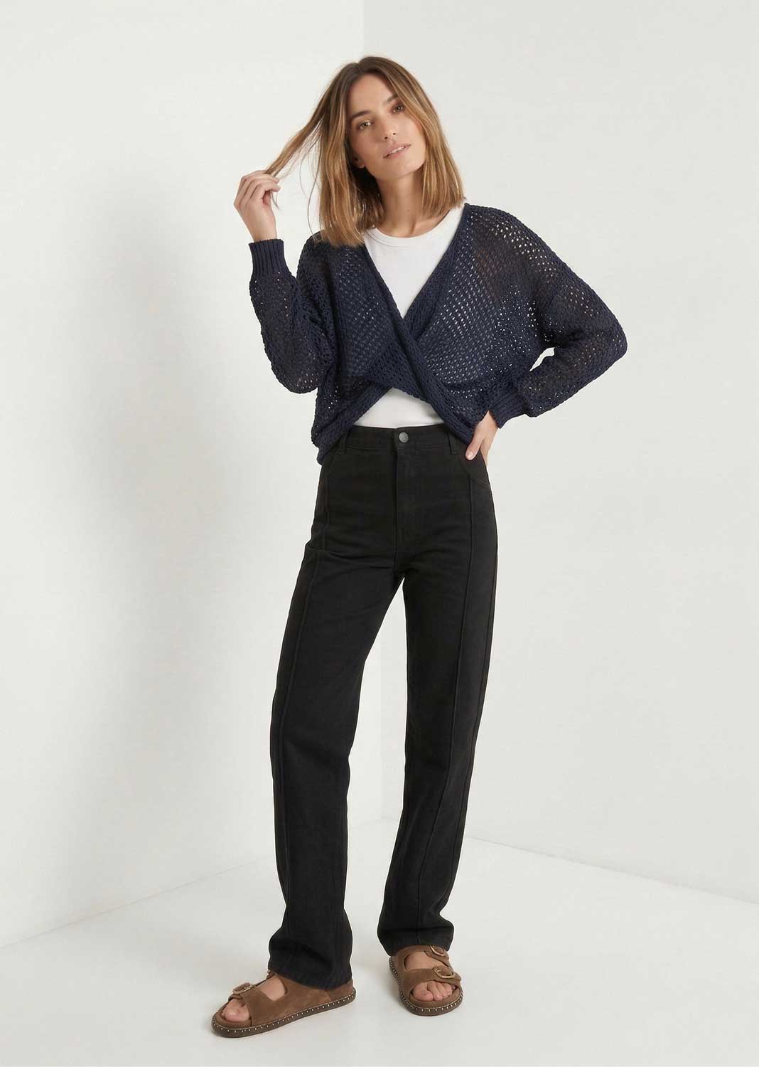 Lydia Crossover Jumper Navy