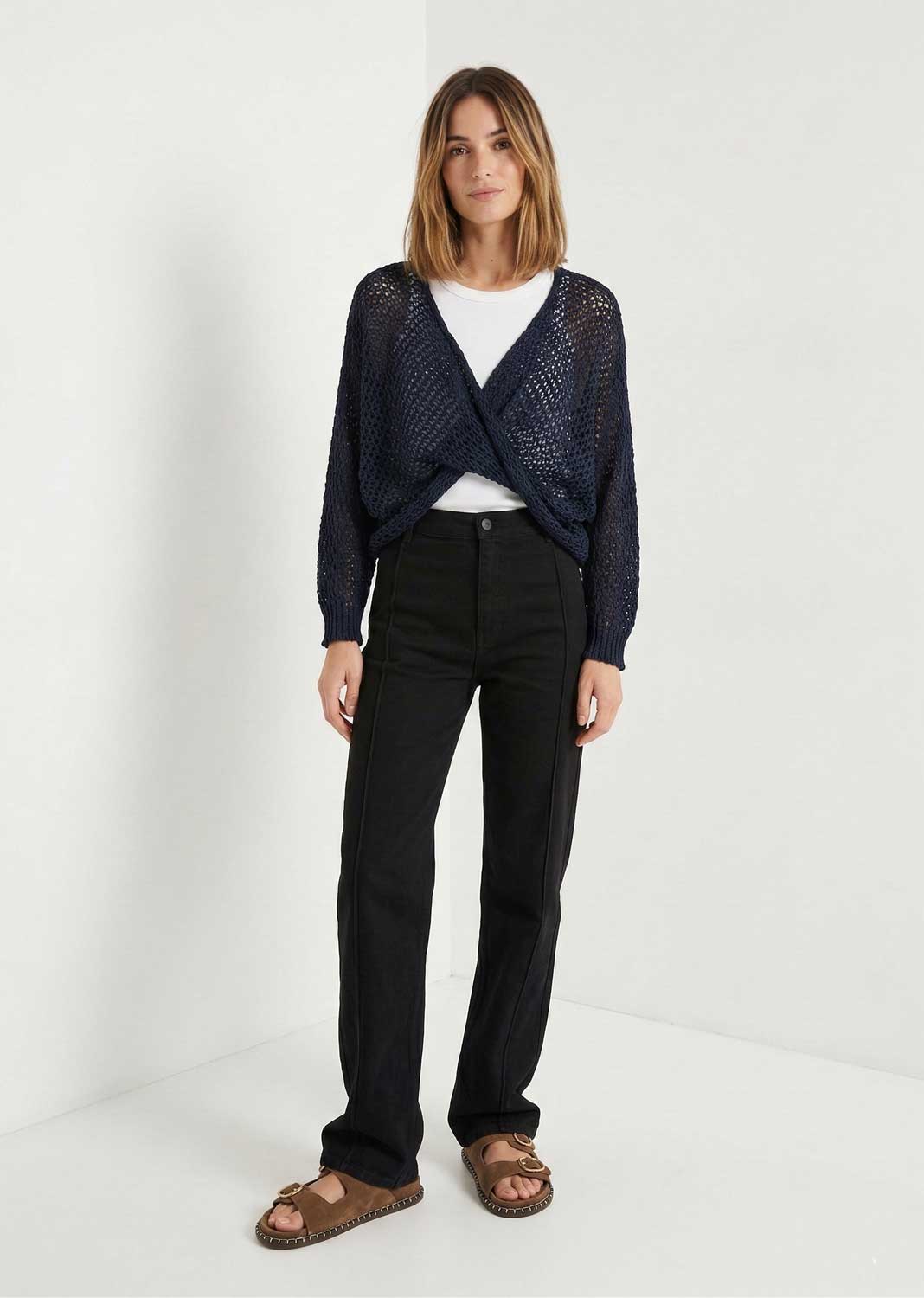 Lydia Crossover Jumper Navy