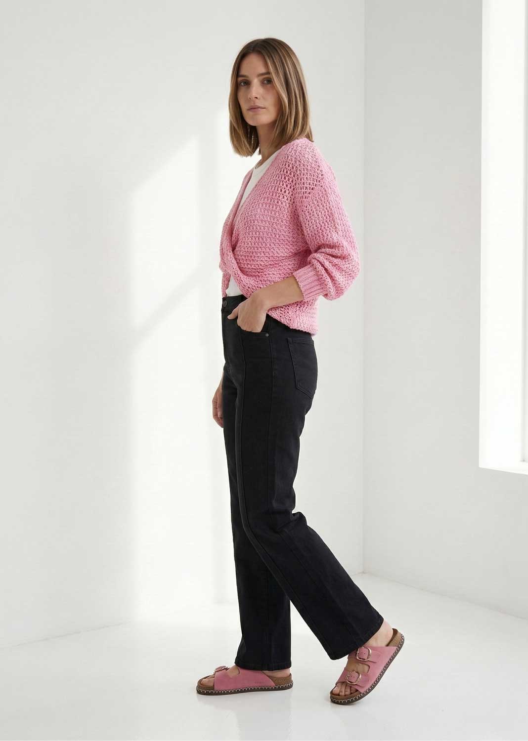 Lydia Crossover Jumper Pink