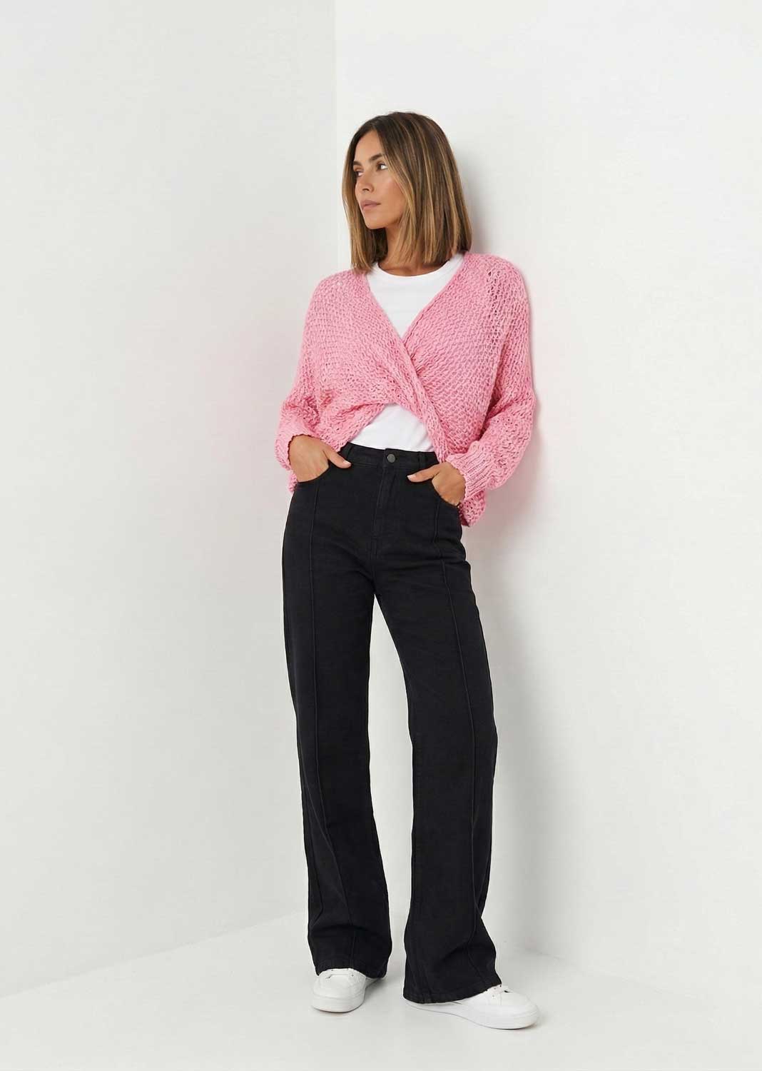Lydia Crossover Jumper Pink