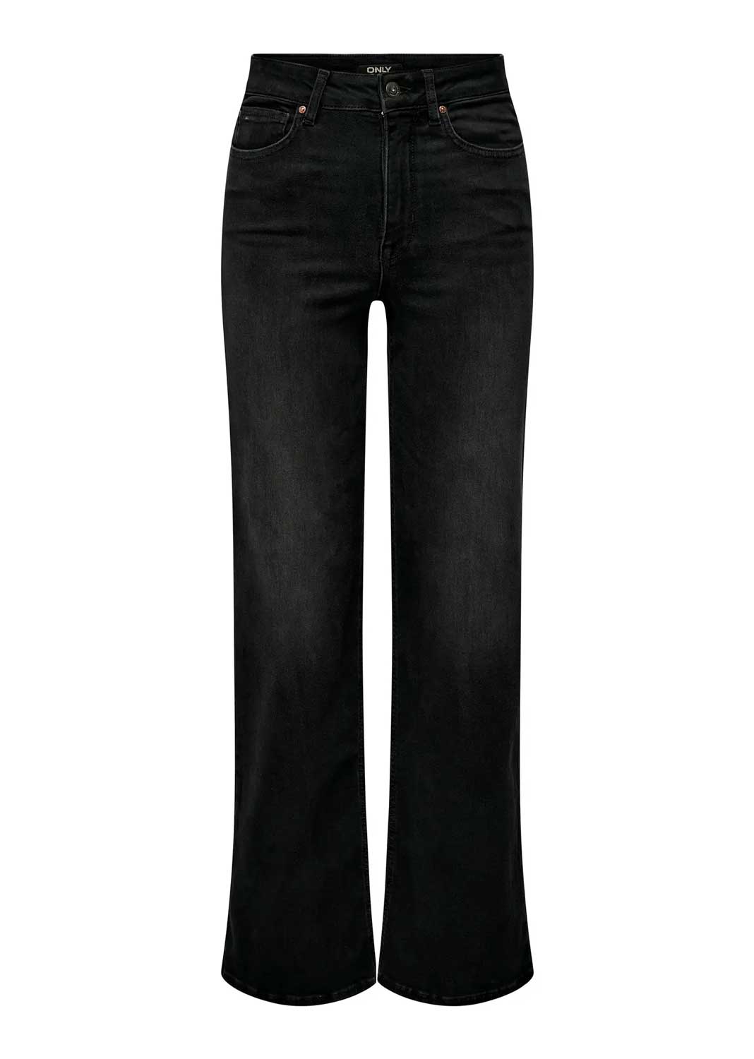 Wide Leg Jeans  Washed Black