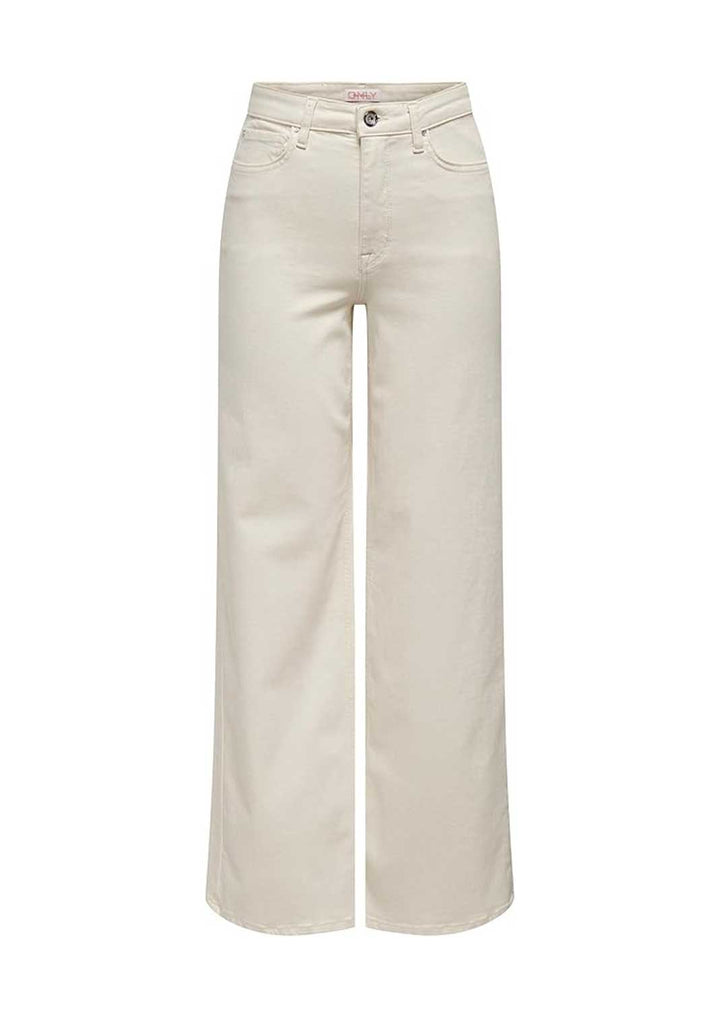 Madison Wide Leg Jeans in Cream