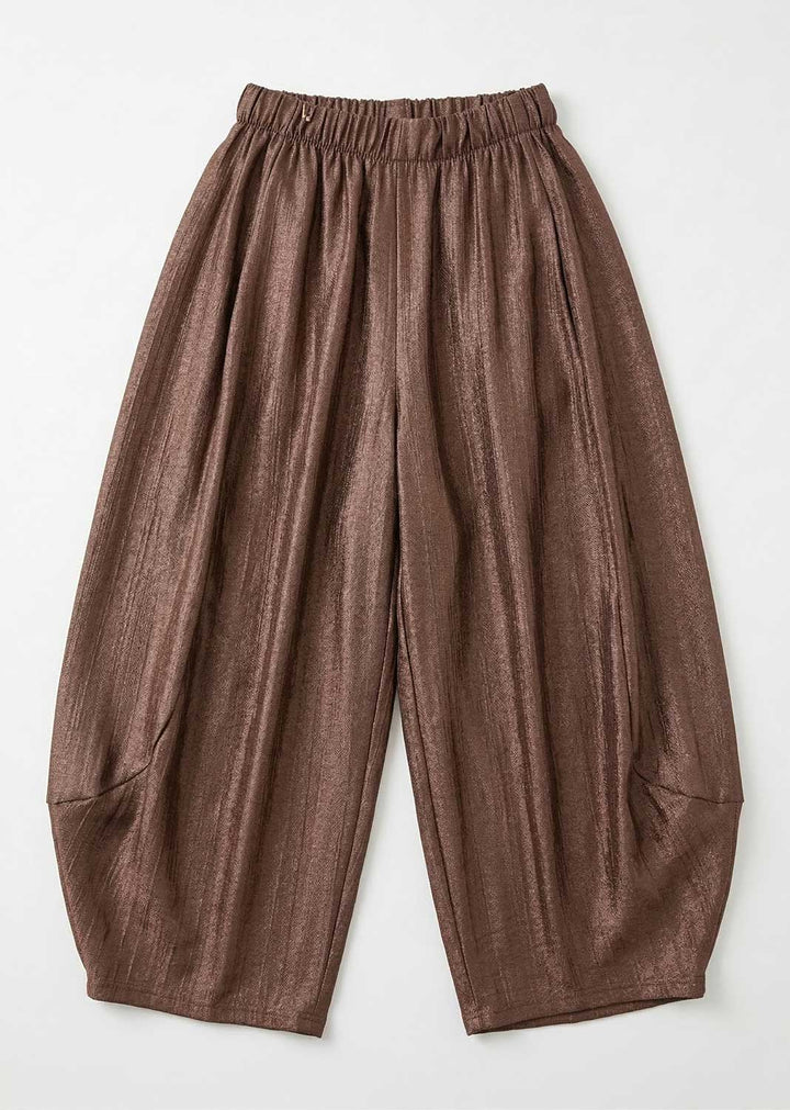 Shimmer Barrel Pants Espresso