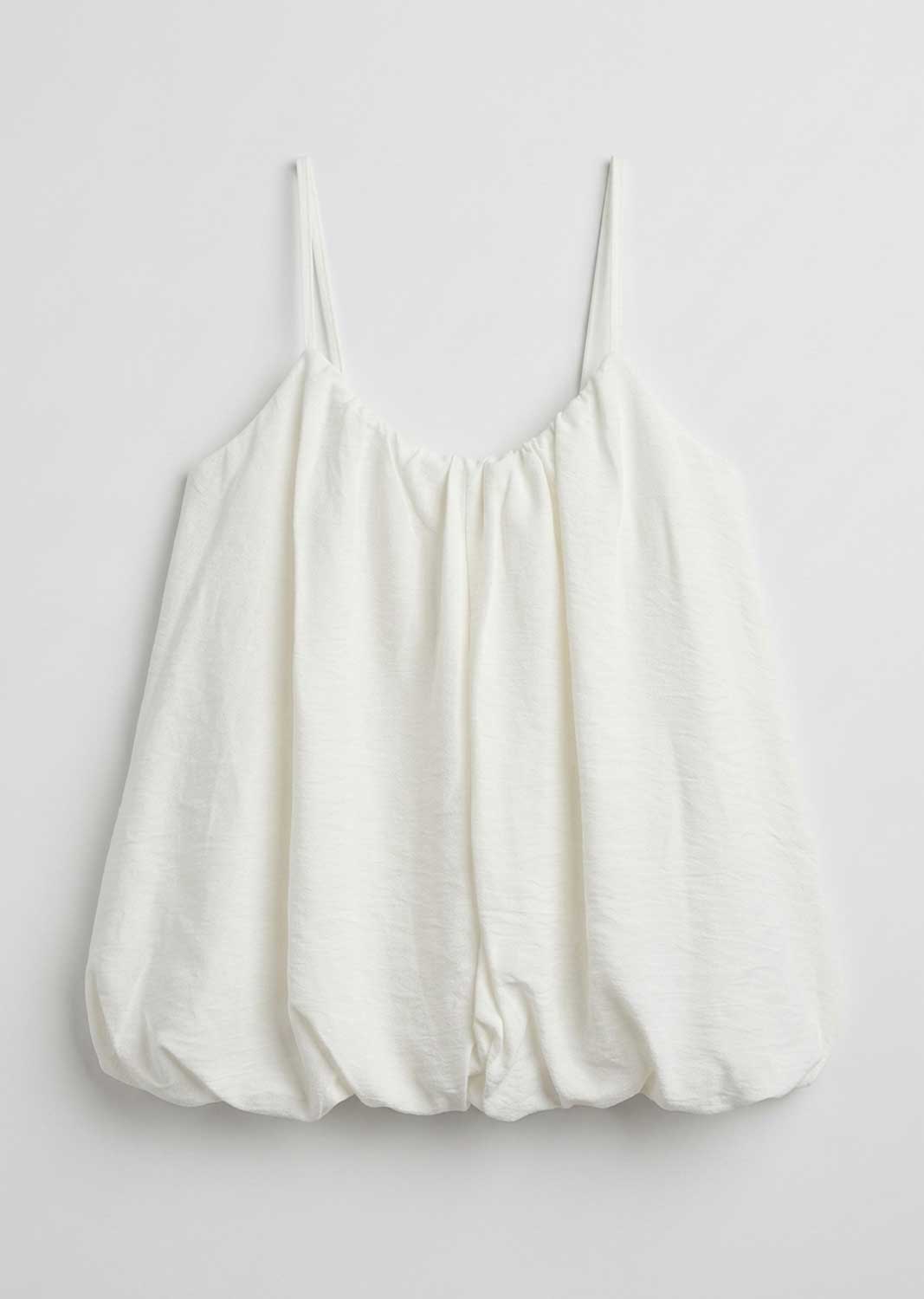 white bubble hem cami top 