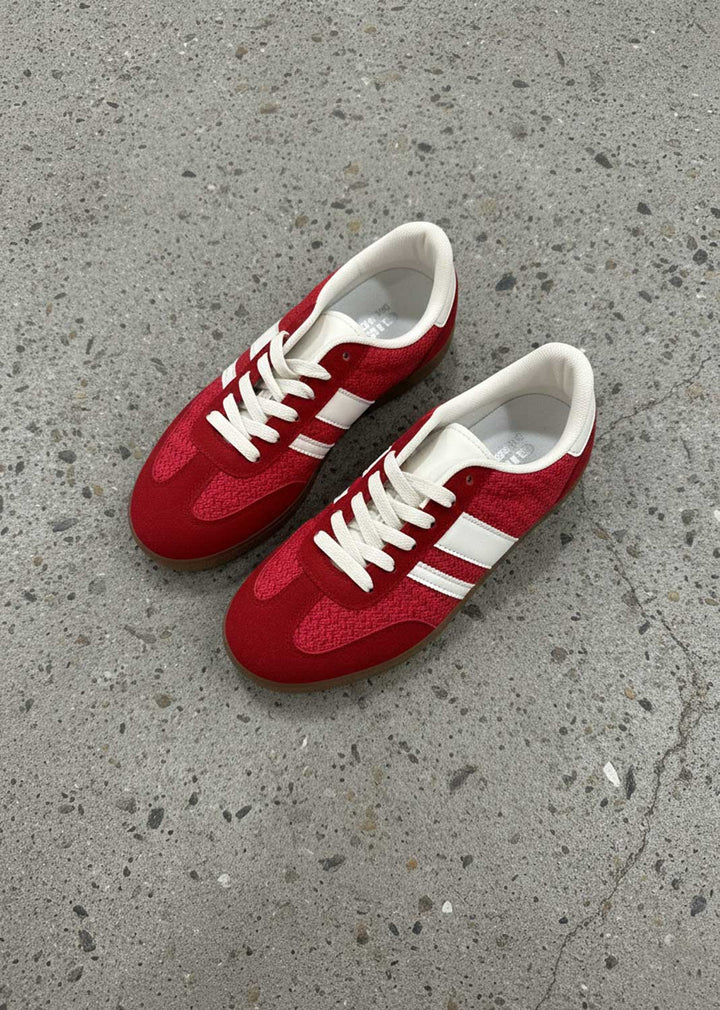 Malea Woven Contrast Trainers Red