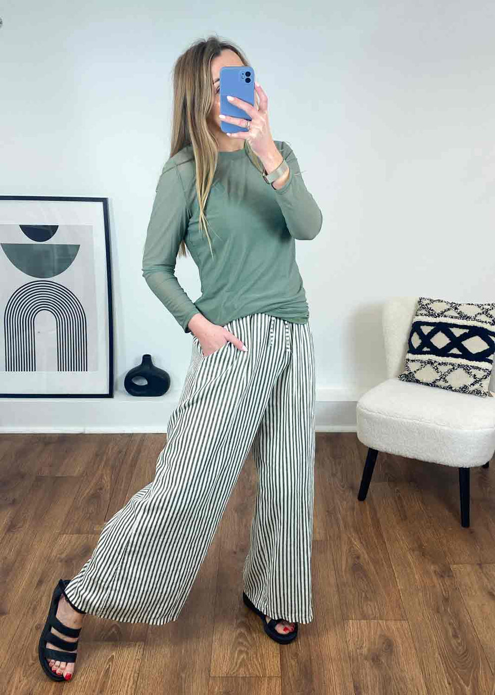 Mesh Top in Khaki