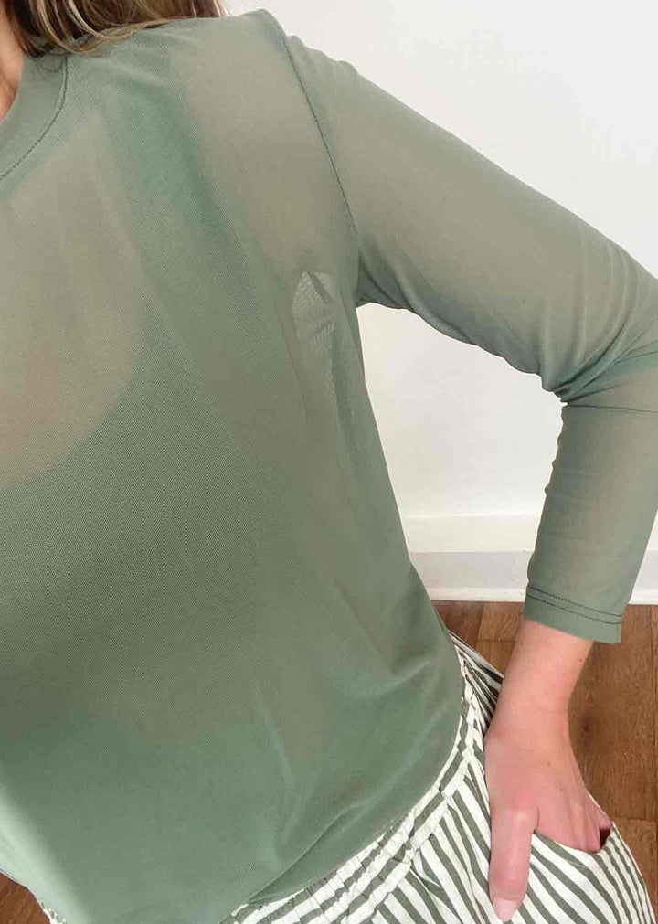 Mesh Top in Khaki