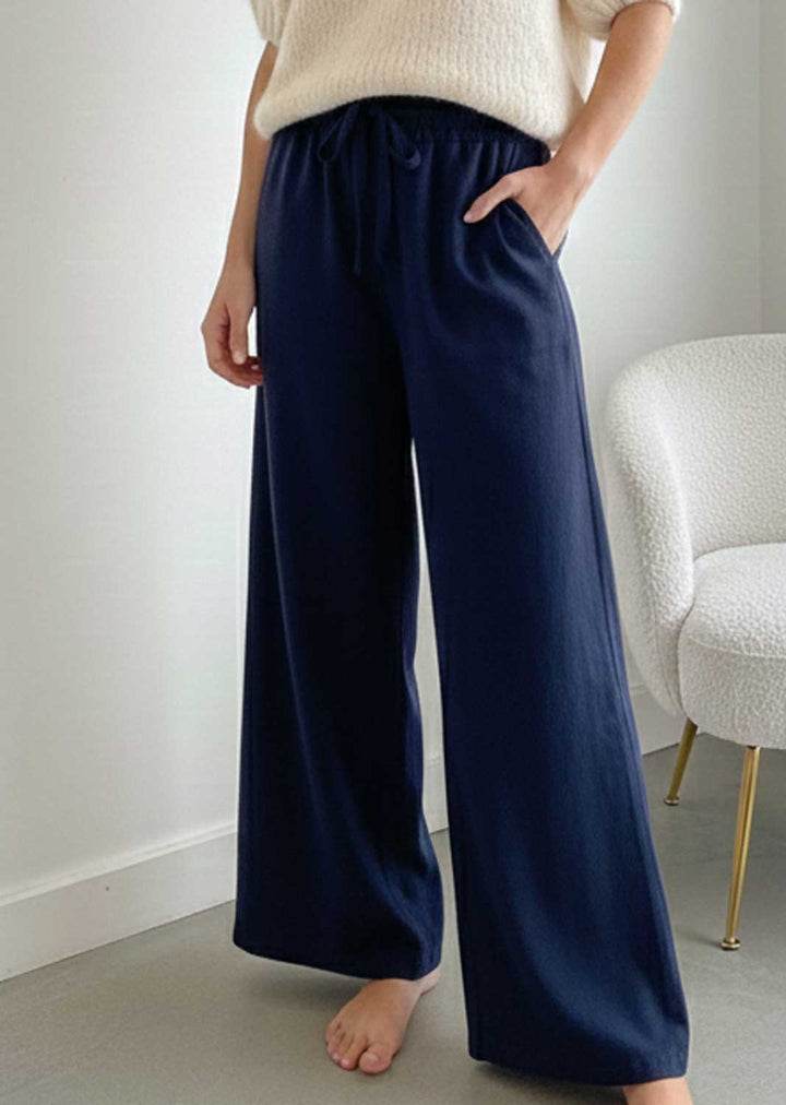 Misty Babycord Wide Pants Navy