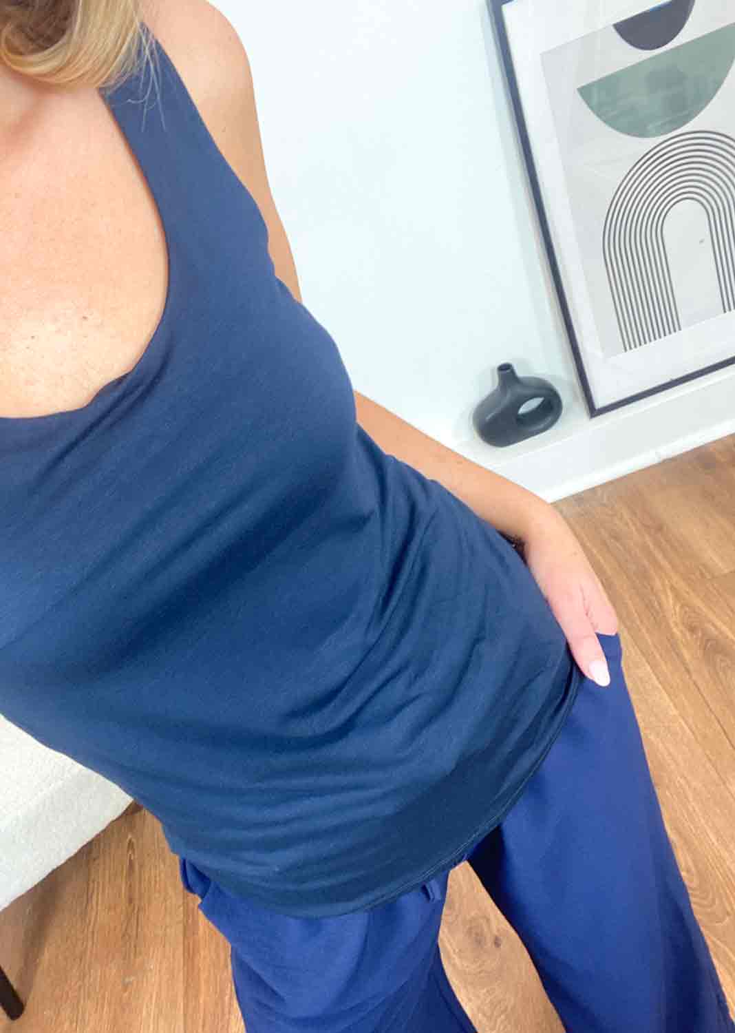Naomi Vest Top Navy