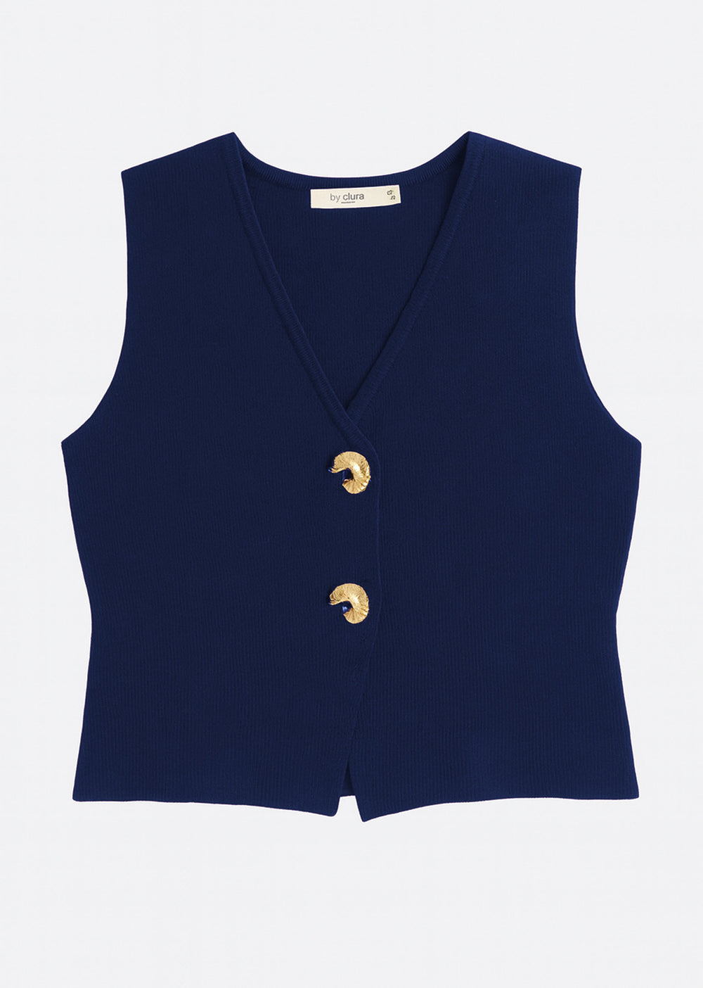 Navy Knit Waistcoat