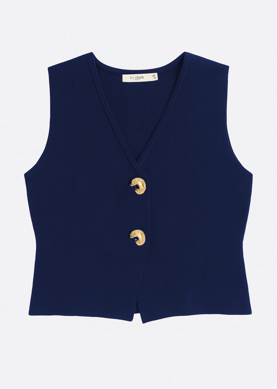 Navy Knit Waistcoat