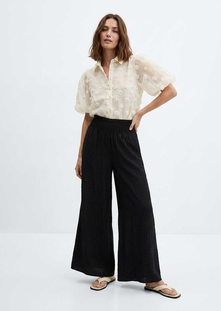 Oriel Cream Organza Blouse