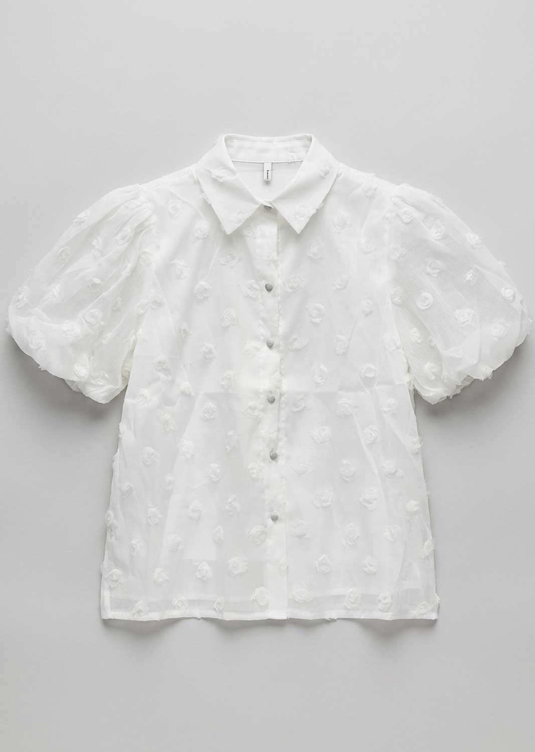 Oriel White Organza Blouse