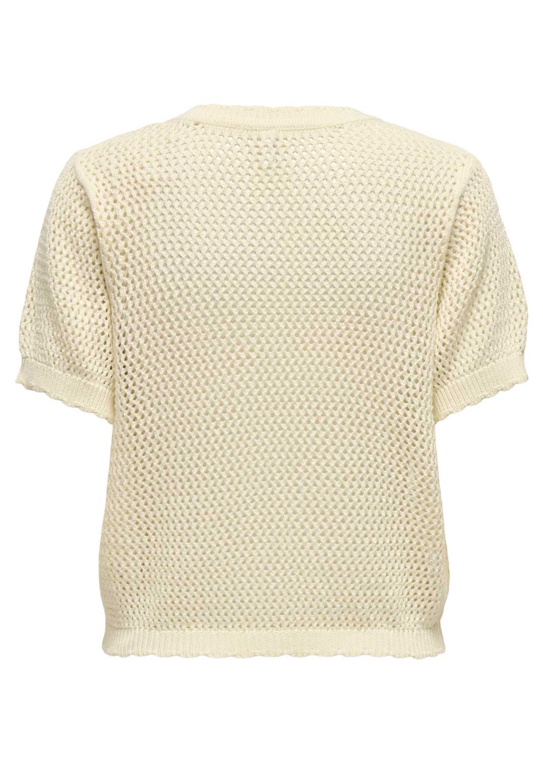 Cream Scallop  Knit Cardigan