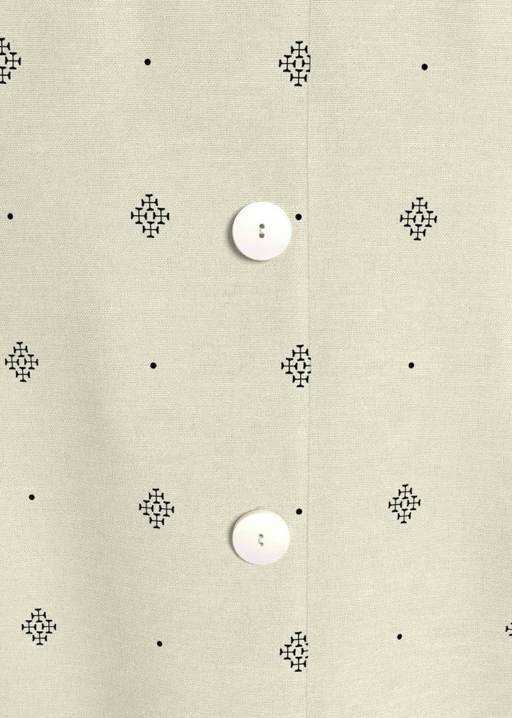 Priscilla Medallion Dress in Cream