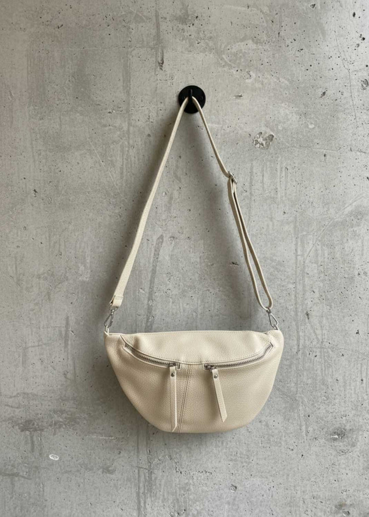 Ray Cream Leather Sling Bag