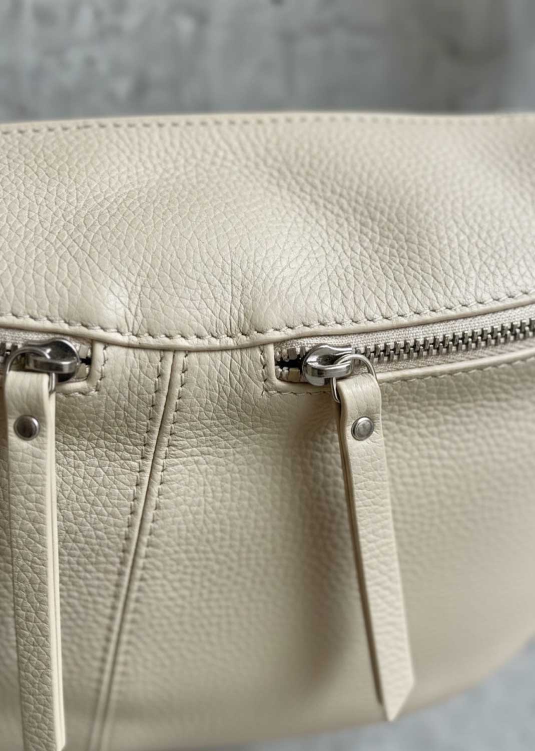 Ray Cream Leather Sling Bag