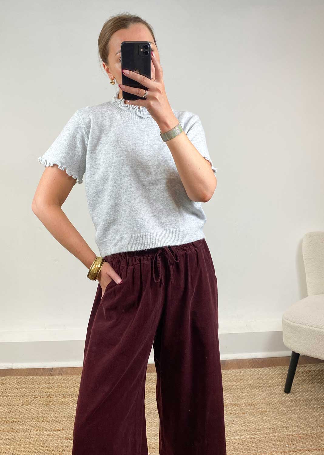 Reese Knit Top Grey