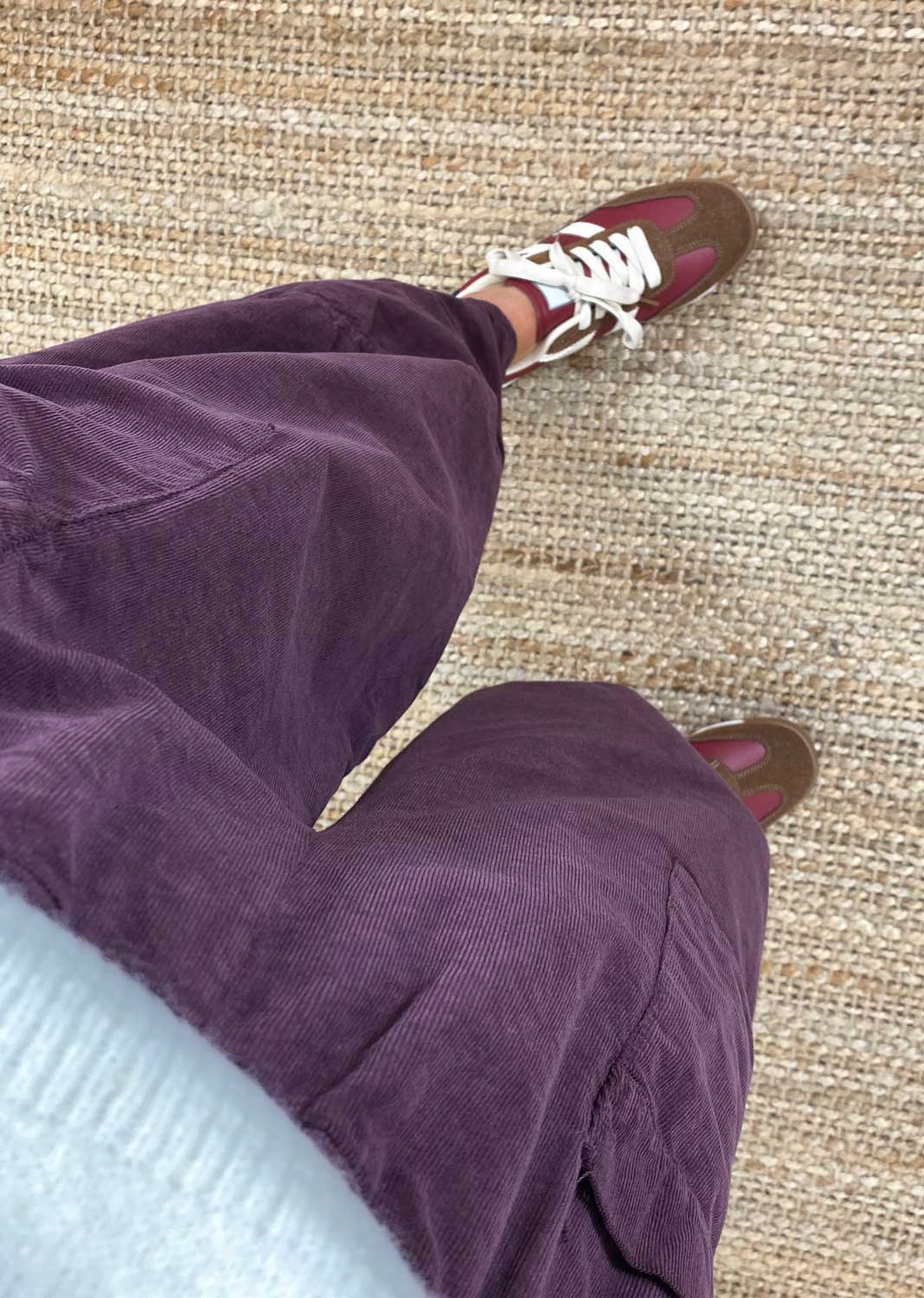 Remy Cord Barrel Pants Plum