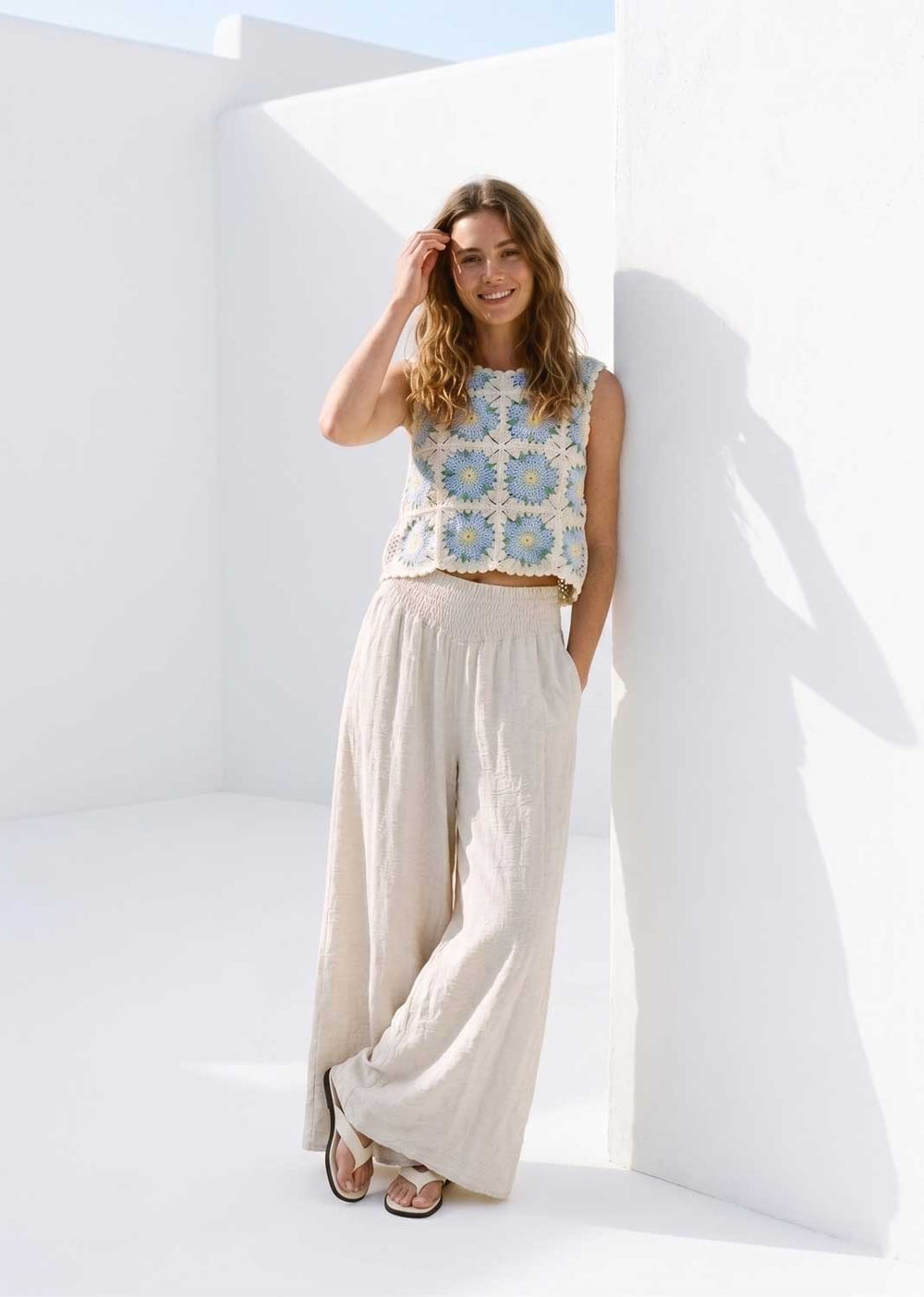 sunflower crochet top 