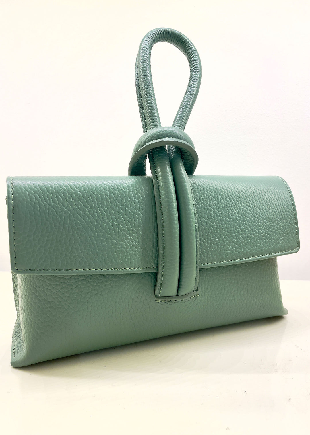 Loop Handle Leather  Bag