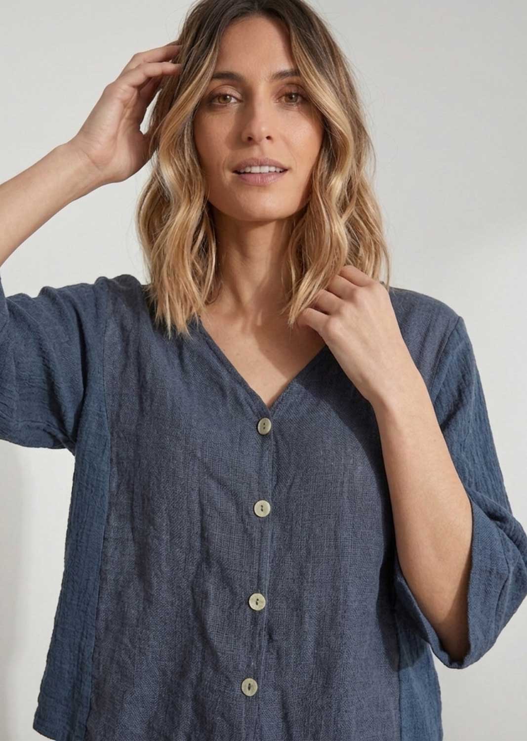 navy linen jacket 