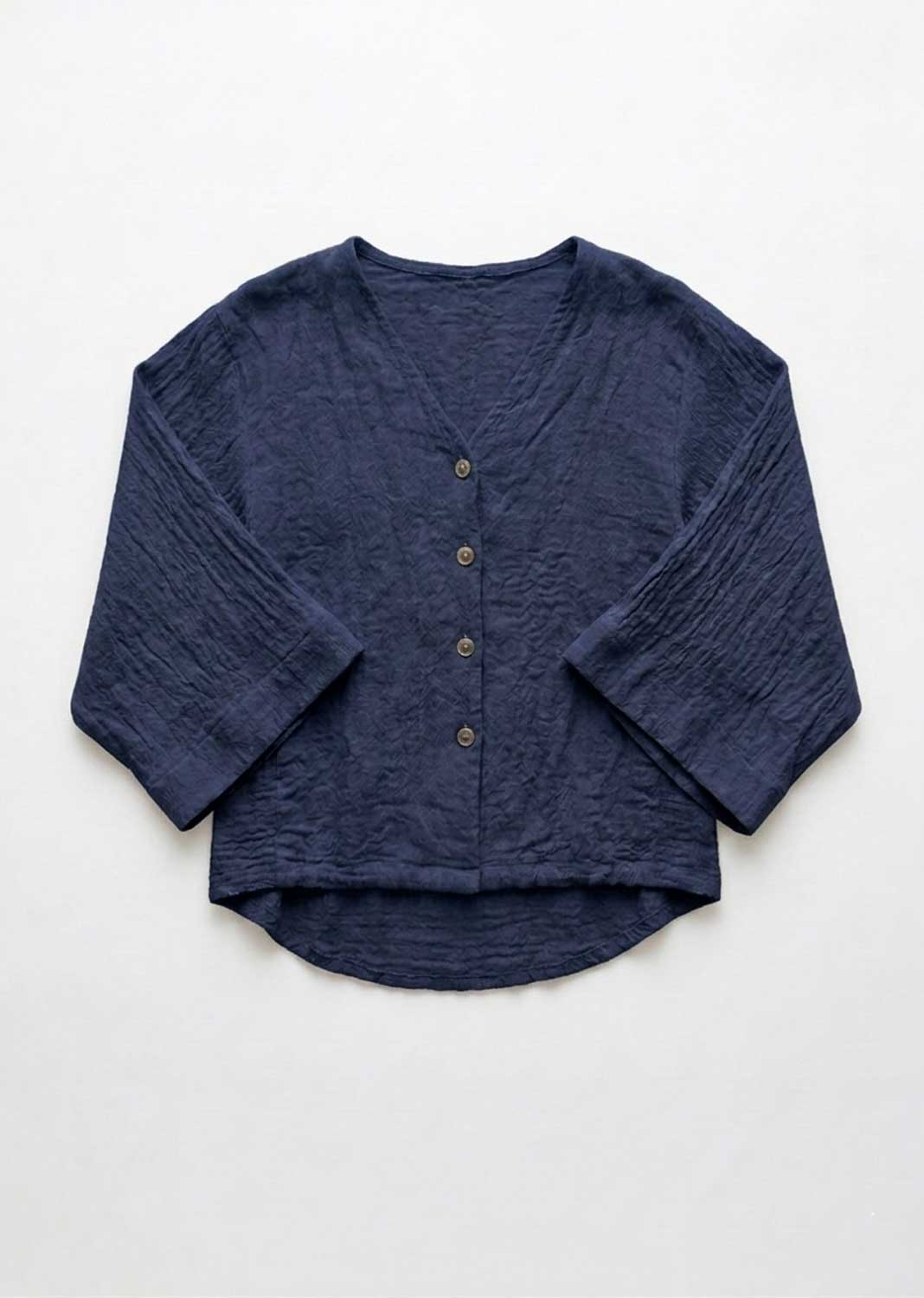 Sandy Navy Cheesecloth Jacket