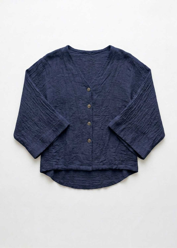 Sandy Navy Cheesecloth Jacket