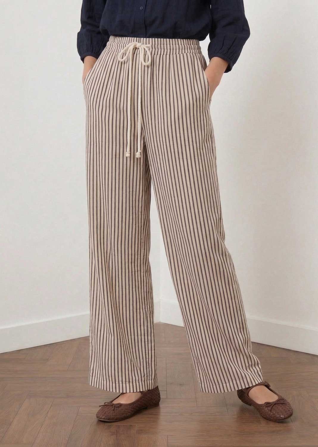 Scarlett Brown Stripe Pants