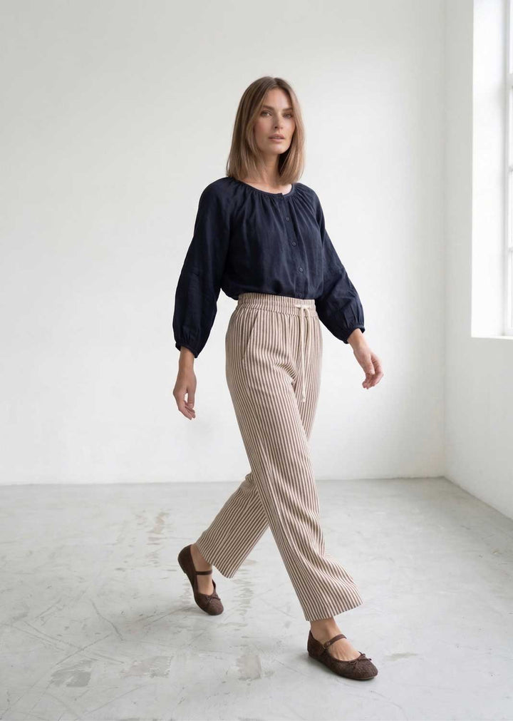Scarlett Brown Stripe Pants