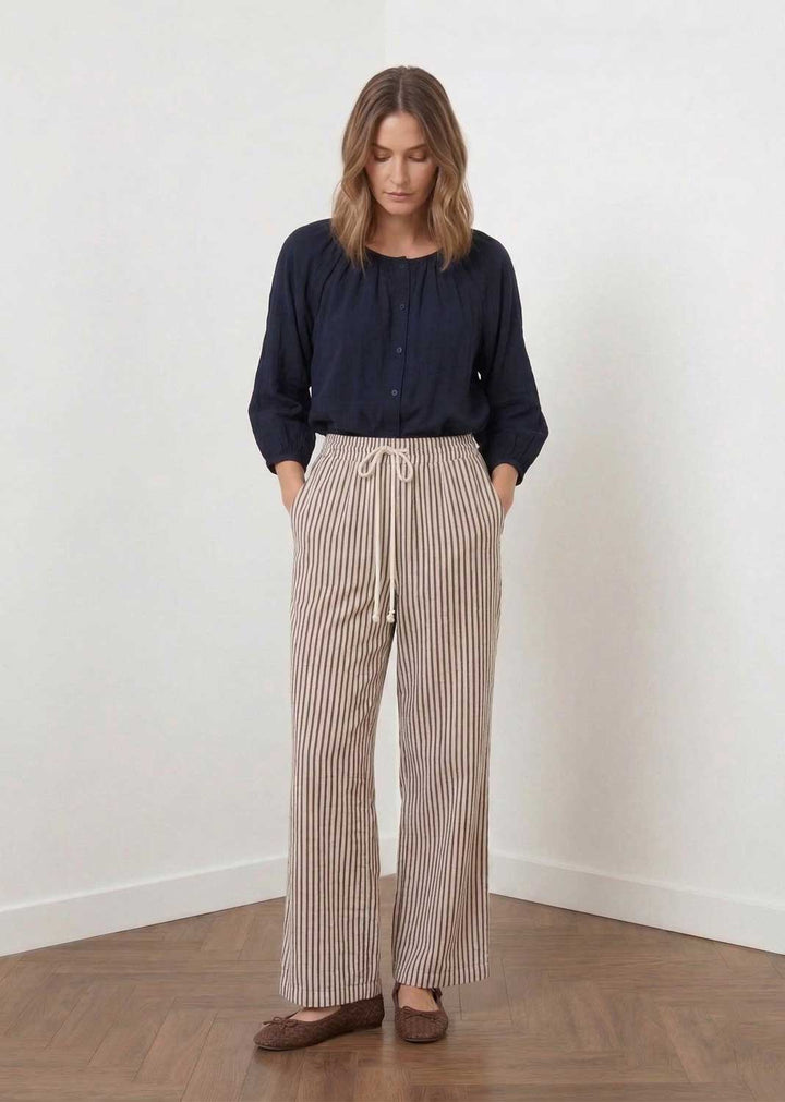 brown stripe pants 