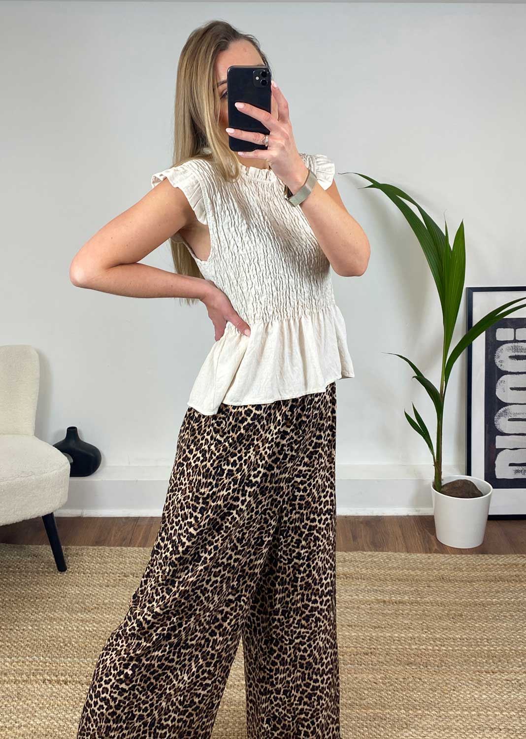 Arlette Shirred Top