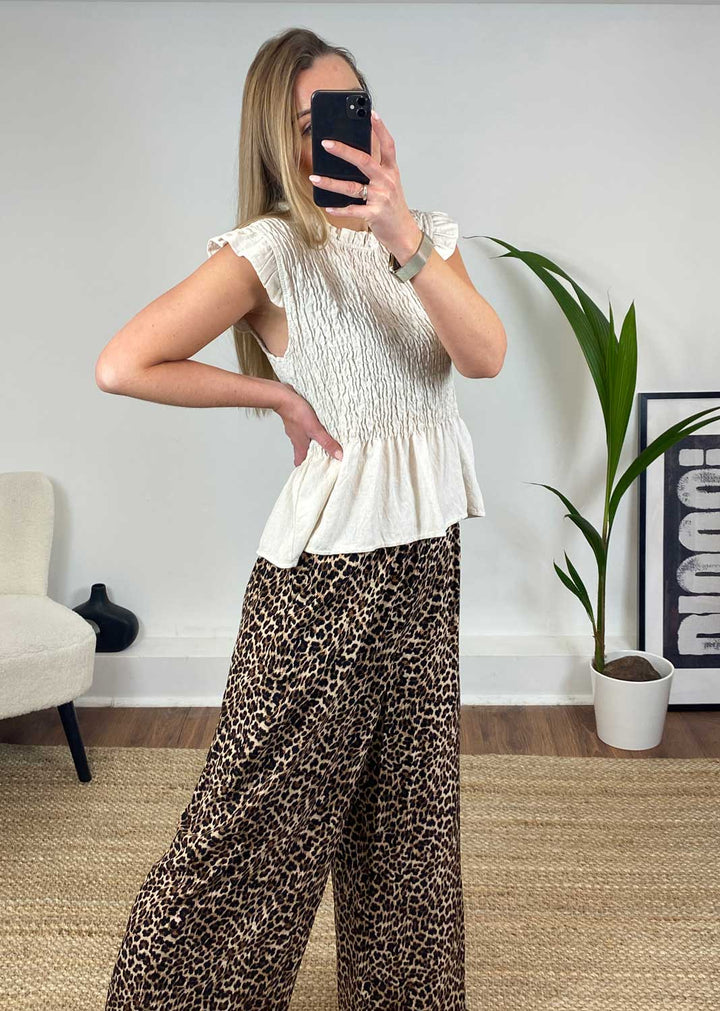 Arlette Shirred Top