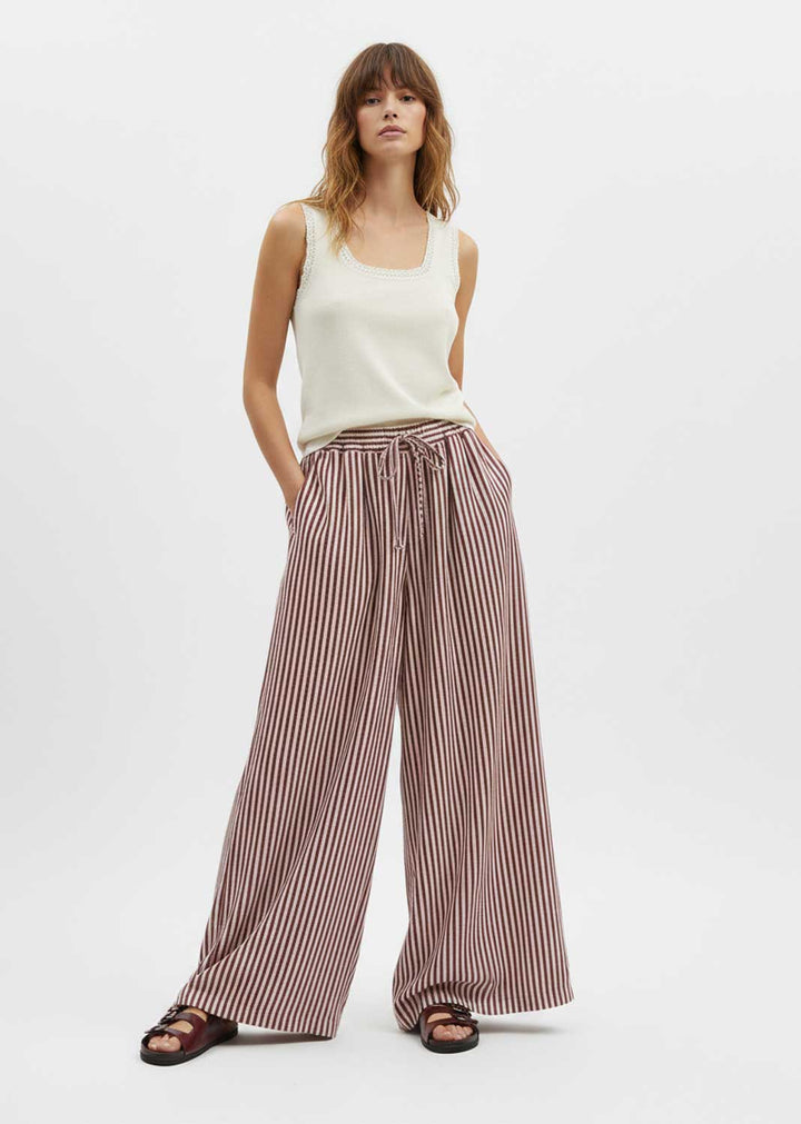 stripe linen pants