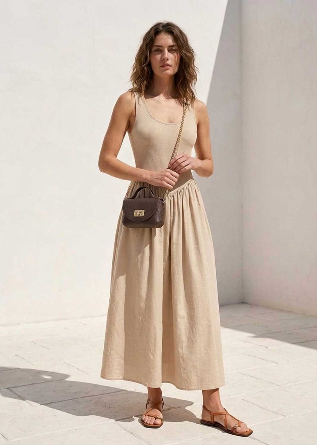 Suki Bamboo Mini Leather Bag