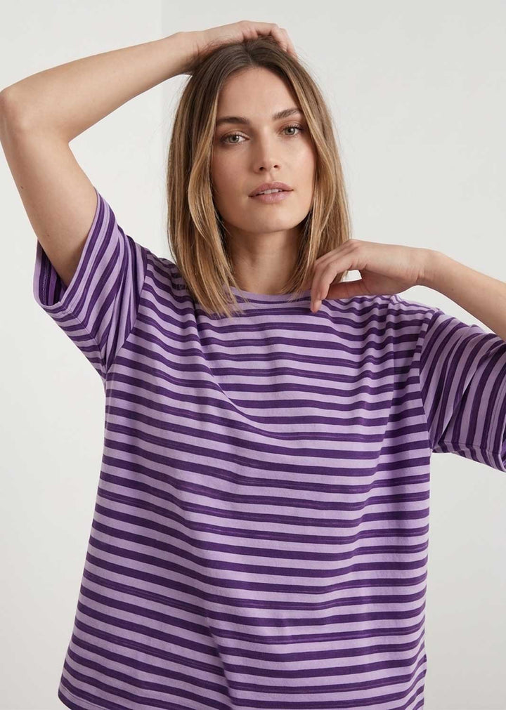 Susie Purple Lilac Stripe Tshirt